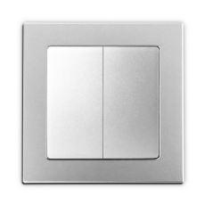Face Double 2-way Switch with 55mm Panel-White