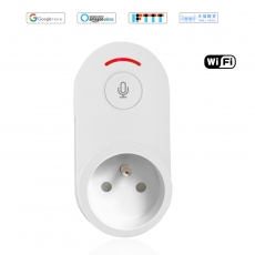 Wintop AI WiFi Smart Plug Socket Works with Amazon Alexa, Echo, Google Home and IFTTT, Smart Switch 13A French Outlet Controlling Lights and Appliance by Phone with Energy Monitoring, App Remote Control and Timer Function, No Hub Required